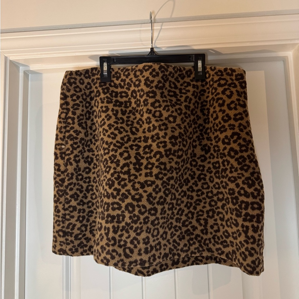 LOFT Animal Print Mini Skirt